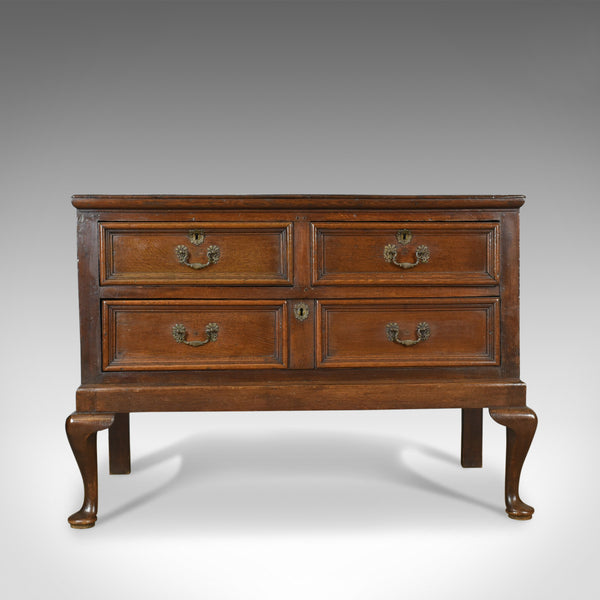 Antique Chest On Stand, English, Georgian, Oak, Chest of Drawers, Circa 1720 - London Fine Antiques