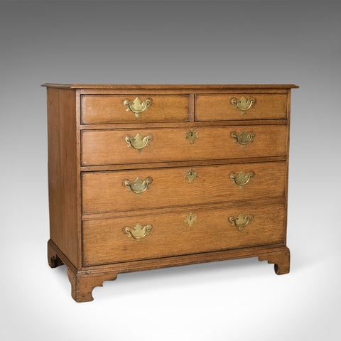 Antique Chest of Drawers, Georgian, English Oak, Circa 1800, Double Depth Drawer - London Fine Antiques