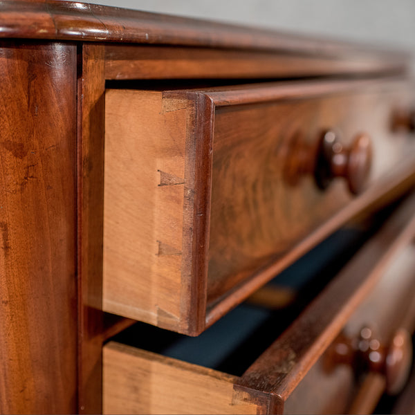 Antique Chest of Drawers, Victorian, Flame Mahogany, English, c. 1880 - London Fine Antiques