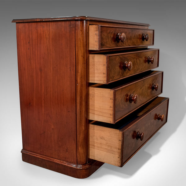 Antique Chest of Drawers, Victorian, Flame Mahogany, English, c. 1880 - London Fine Antiques