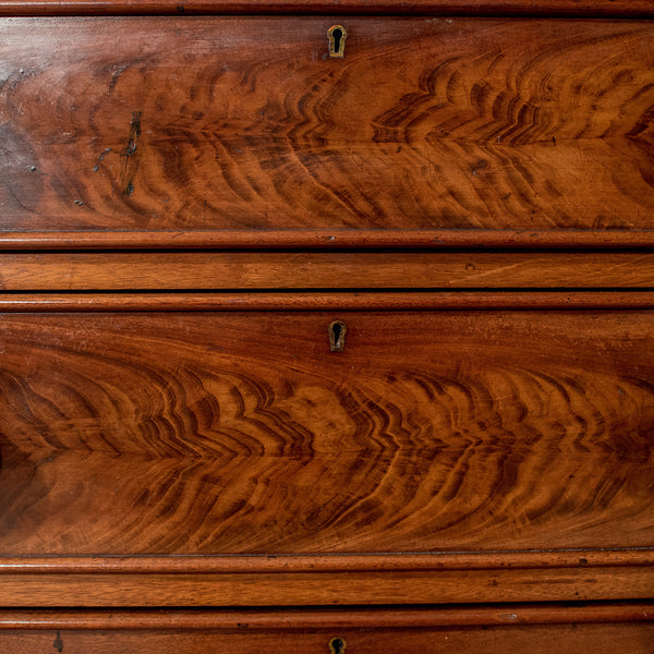 Antique Chest of Drawers, Victorian, Flame Mahogany, English, c. 1880 - London Fine Antiques