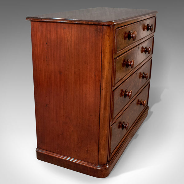 Antique Chest of Drawers, Victorian, Flame Mahogany, English, c. 1880 - London Fine Antiques