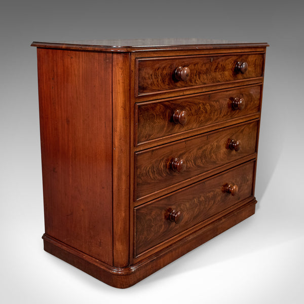 Antique Chest of Drawers, Victorian, Flame Mahogany, English, c. 1880 - London Fine Antiques