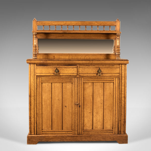 Antique Chiffonier Sideboard, English, Oak, Credenza Buffet Cabinet, Circa 1880 - London Fine Antiques