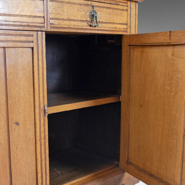 Antique Chiffonier Sideboard, English, Oak, Credenza Buffet Cabinet, Circa 1880 - London Fine Antiques