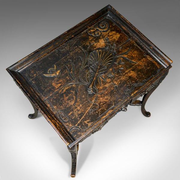 Antique Chinese Export Side Table, Carved, Oriental, Victorian, Circa 1900 - London Fine Antiques