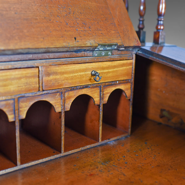 Antique Clerks Writing Desk, English, Victorian, Mahogany Tall Bureau Circa 1870 - London Fine Antiques