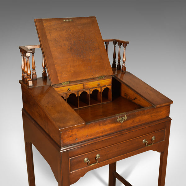 Antique Clerks Writing Desk, English, Victorian, Mahogany Tall Bureau Circa 1870 - London Fine Antiques