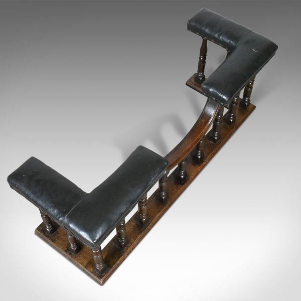 Antique Club Fender, mid-Victorian Fireside Seat, Oak, Circa 1875 - London Fine Antiques
