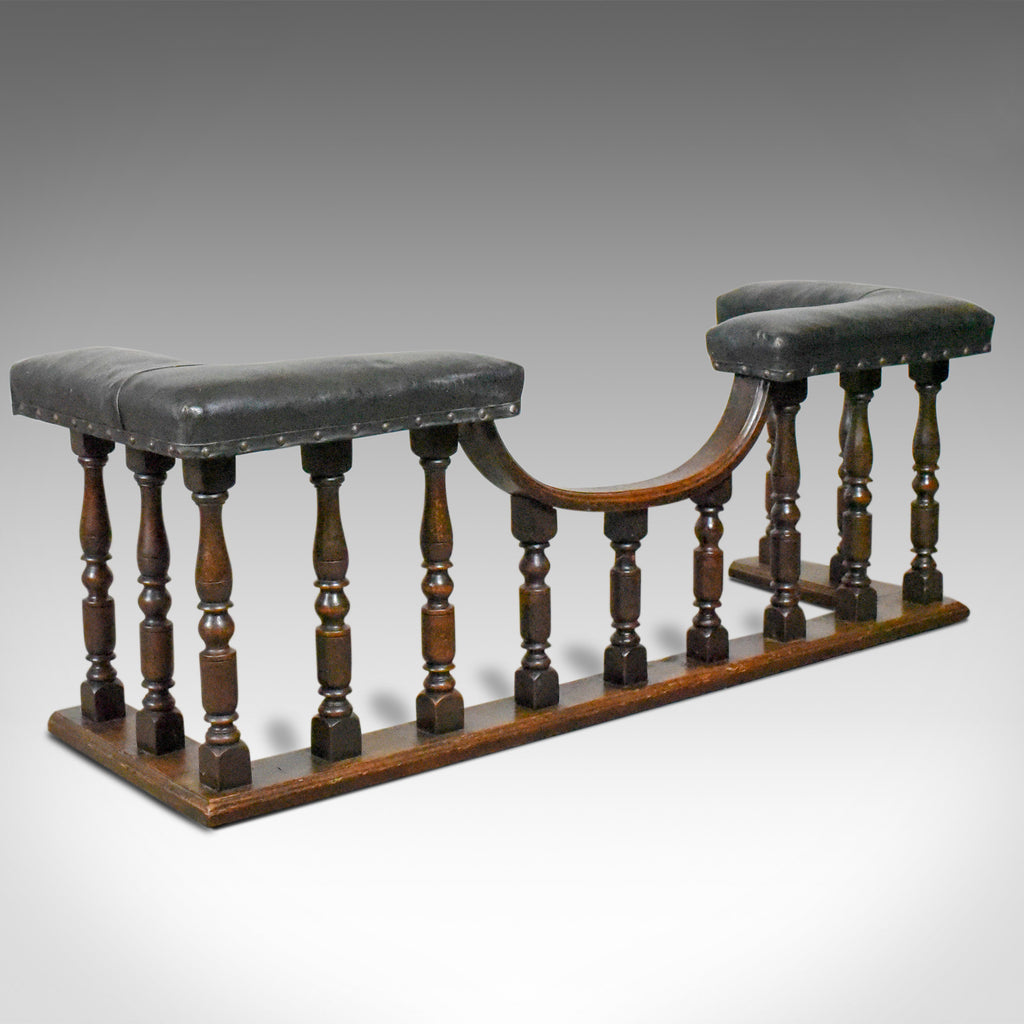 Antique Club Fender, mid-Victorian Fireside Seat, Oak, Circa 1875 - London Fine Antiques