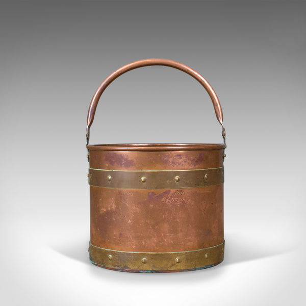 Antique Coal Bucket, English, Victorian, Fireside, Log, Scuttle Circa 1890 - London Fine Antiques