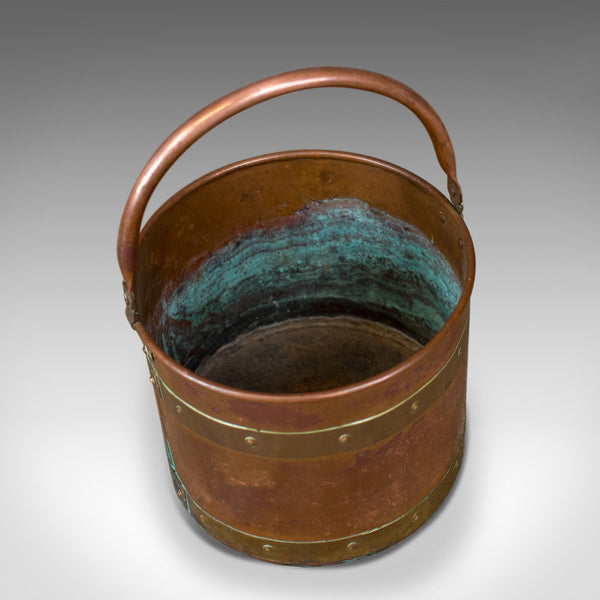 Antique Coal Bucket, English, Victorian, Fireside, Log, Scuttle Circa 1890 - London Fine Antiques