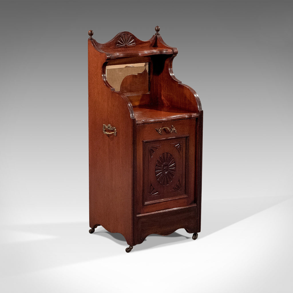 Antique Coal Purdonium, Fire Side Log Bin, English, Edwardian, Walnut Circa 1910 - London Fine Antiques