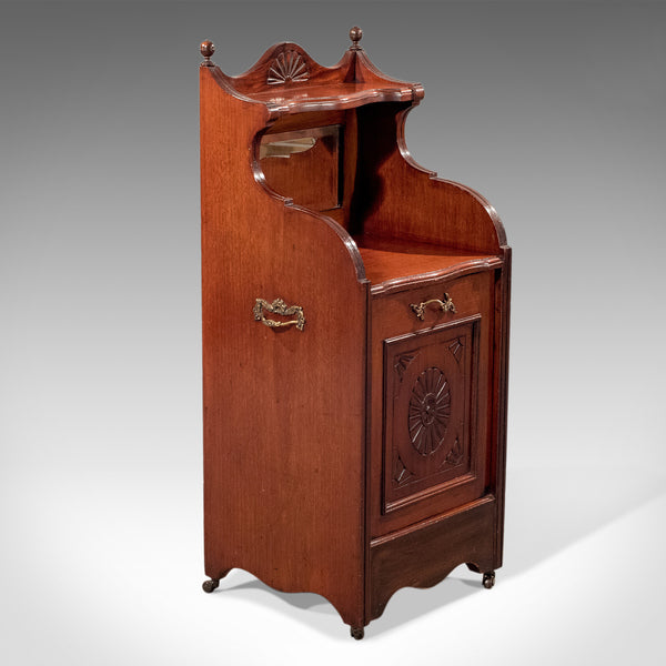 Antique Coal Purdonium, Fire Side Log Bin, English, Edwardian, Walnut Circa 1910 - London Fine Antiques