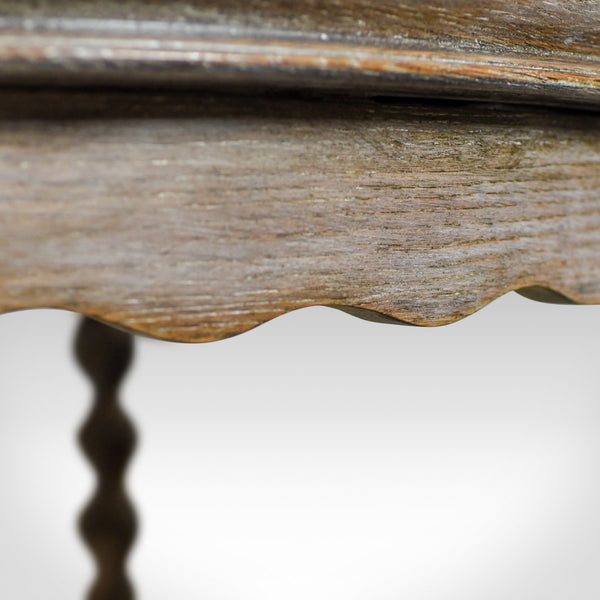 Antique Coffee Table, English, Limed Oak, Circular, Edwardian Circa 1910 - London Fine Antiques