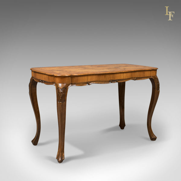 Antique Coffee Table, French, Burr Walnut c.1910 - London Fine Antiques