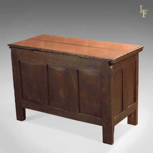 17th Century Oak Panelled Antique Coffer - London Fine Antiques