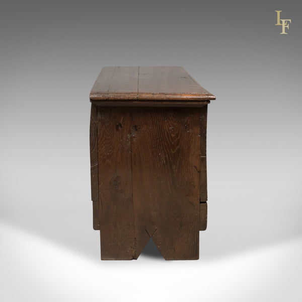 Antique Coffer, 6 Plank Sword Chest, English Oak, 17th Century c.1670 - London Fine Antiques