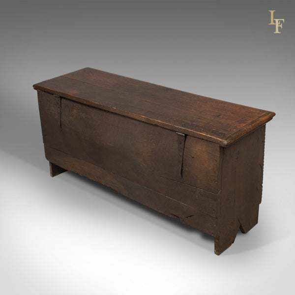 Antique Coffer, 6 Plank Sword Chest, English Oak, 17th Century c.1670 - London Fine Antiques