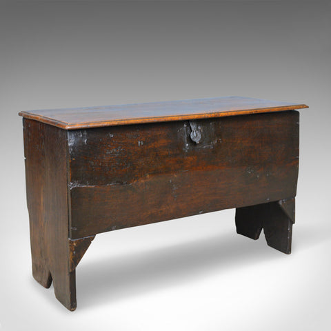 Antique Coffer, 6 Plank Sword Chest, English, Oak, 17th Century, Circa 1660 - London Fine Antiques