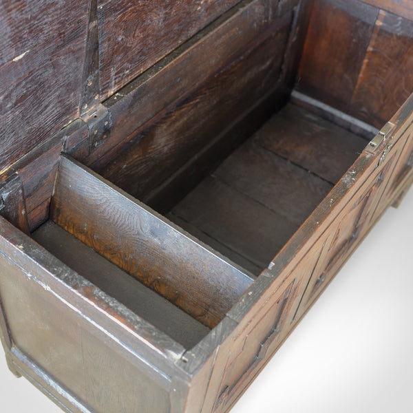 Antique Coffer, English, Georgian, Oak Joined Chest, Mid C18th Trunk Circa 1750 - London Fine Antiques