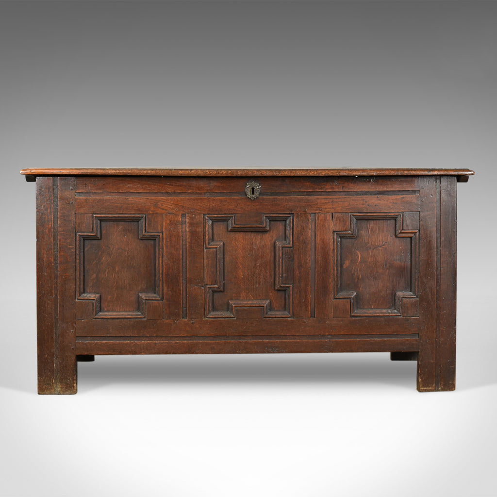 Antique Coffer, English, Georgian, Oak Joined Chest, Mid C18th Trunk C ...