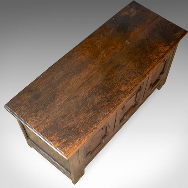 Antique Coffer, English, Georgian, Oak Joined Chest, Mid C18th Trunk Circa 1750 - London Fine Antiques