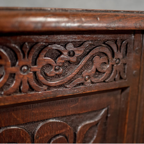 Antique Coffer, English Oak Joined Chest, Queen Anne Circa 1700 - London Fine Antiques