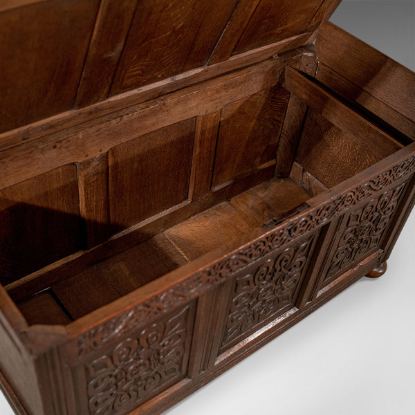 Antique Coffer, English Oak Joined Chest, Queen Anne Circa 1700 - London Fine Antiques
