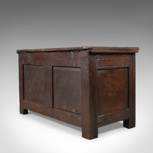 Antique Coffer, English, Oak, Joined Chest, Trunk, Late 17th Century, Circa 1700 - London Fine Antiques
