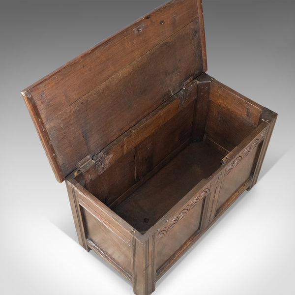 Antique Coffer, English, Oak, Joined Chest, Trunk, Late 17th Century, Circa 1700 - London Fine Antiques