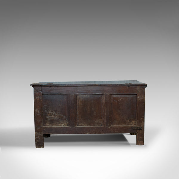 Antique Coffer, Large, English Oak, Joined Chest, Charles II Trunk, Circa 1685 - London Fine Antiques