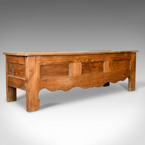 Antique Coffer, Long, French, Oak, Blanket Chest, Trunk, Circa 1800 - London Fine Antiques