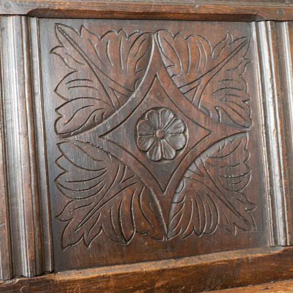 Antique Coffer Settle, English, Oak, Bench, Chest, Trunk Seat, Circa 1700 - London Fine Antiques