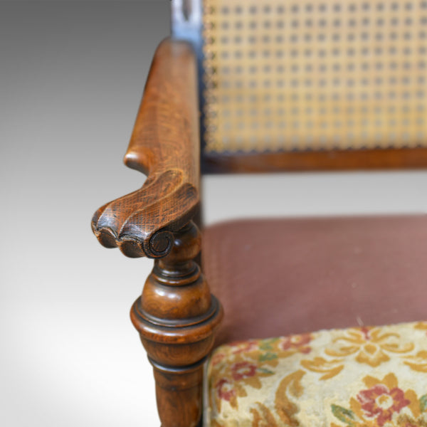 Antique Conservatory Suite, Oak, Bergere, Three Seater Sofa, c.1910 - London Fine Antiques