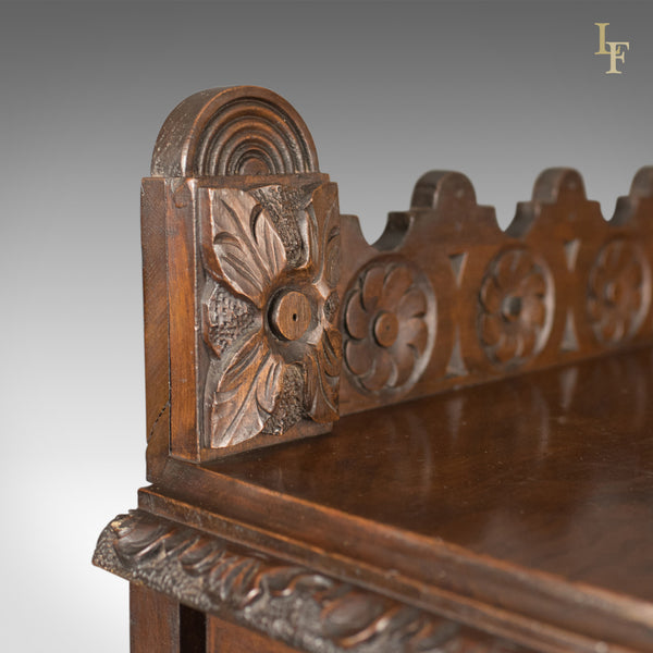 Antique Console Table, C19th Scottish Carved Walnut - London Fine Antiques