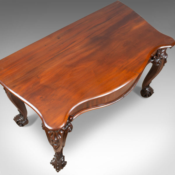 Antique Console Table, English Victorian Mahogany Serving Circa 1860 - London Fine Antiques