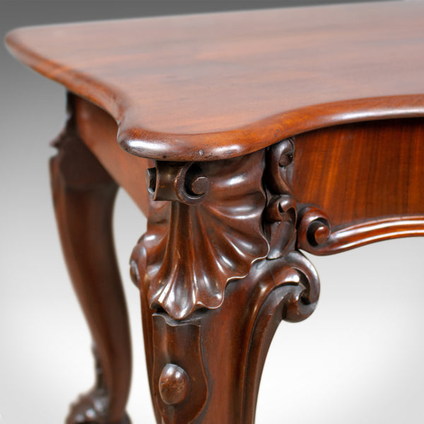 Antique Console Table, English Victorian Mahogany Serving Circa 1860 - London Fine Antiques
