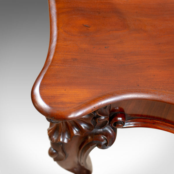 Antique Console Table, English Victorian Mahogany Serving Circa 1860 - London Fine Antiques