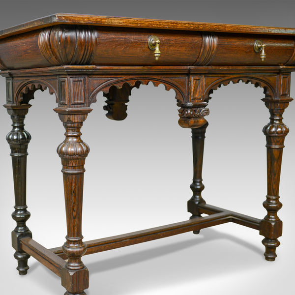 Antique Console Table, Irish, Oak, Side, Carved, Late 19th Century, Circa 1880 - London Fine Antiques