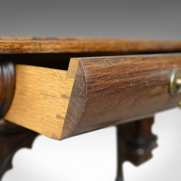 Antique Console Table, Irish, Oak, Side, Carved, Late 19th Century, Circa 1880 - London Fine Antiques