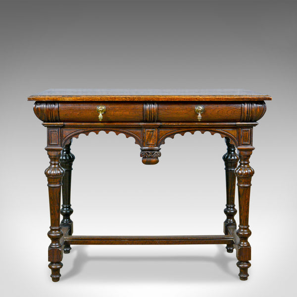 Antique Console Table, Irish, Oak, Side, Carved, Late 19th Century, Circa 1880 - London Fine Antiques