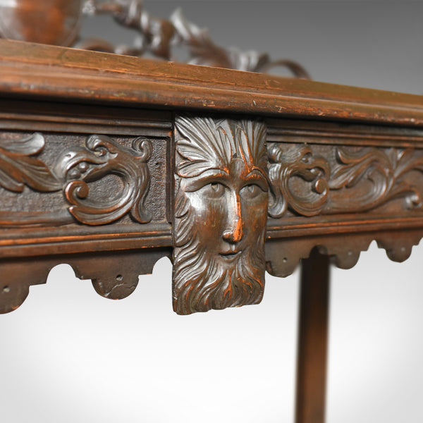 Antique Console Table, Mid 19th Century, Scottish, Oak, Carved, Side, Circa 1860 - London Fine Antiques