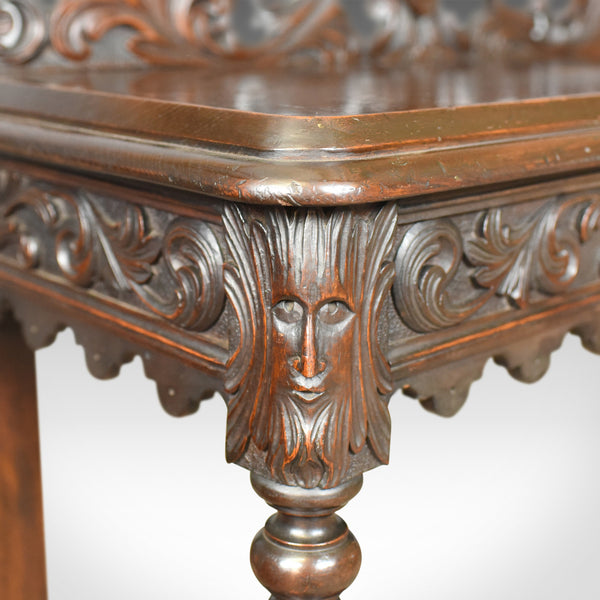 Antique Console Table, Mid 19th Century, Scottish, Oak, Carved, Side, Circa 1860 - London Fine Antiques