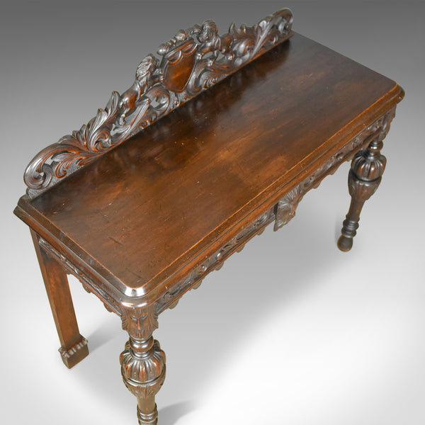 Antique Console Table, Mid 19th Century, Scottish, Oak, Carved, Side, Circa 1860 - London Fine Antiques