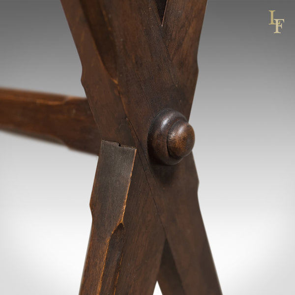 Antique Console Table, Narrow X-Frame, English, Oak, Gothic Overtones, circa 1880 - London Fine Antiques