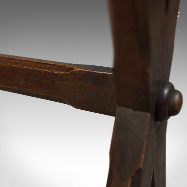 Antique Console Table, Narrow X-Frame, English, Oak, Gothic Overtones, circa 1880 - London Fine Antiques