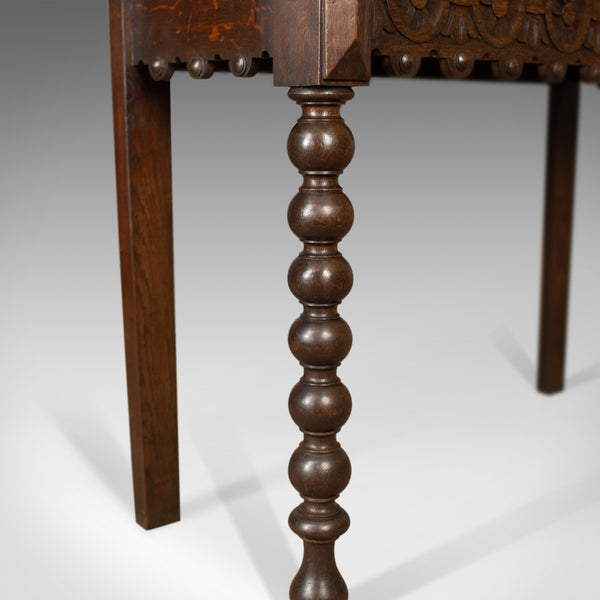 Antique Console Table, Scottish, Oak, Carved, 19th Century Circa 1890 - London Fine Antiques