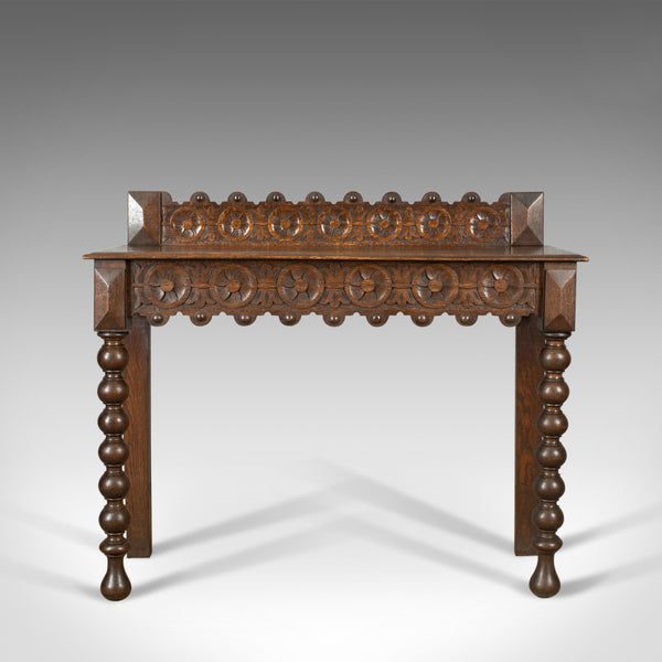 Antique Console Table, Scottish, Oak, Carved, 19th Century Circa 1890 - London Fine Antiques