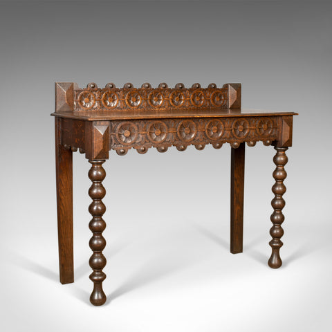 Antique Console Table, Scottish, Oak, Carved, 19th Century Circa 1890 - London Fine Antiques
